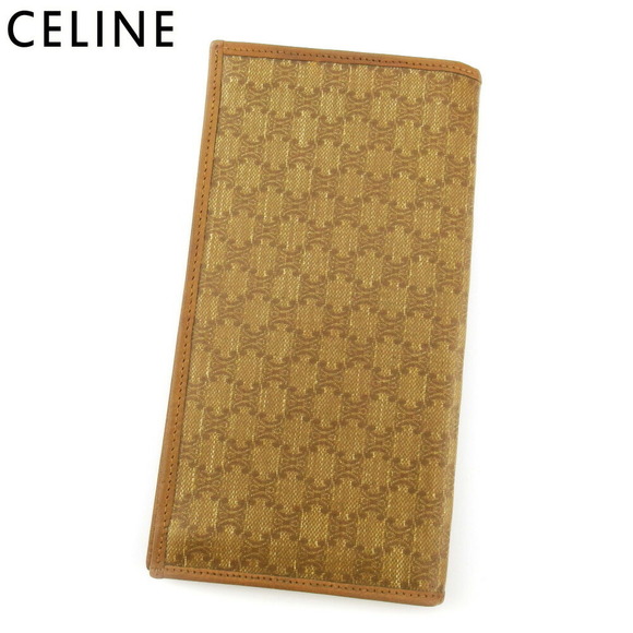 Celine macadam beige leather Wallet brown long - Picture 1 of 6
